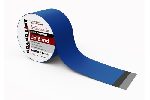 Лента герметизирующая Grand Line UniBand самоклеящаяся 3мх15см RAL 5005 синяя
