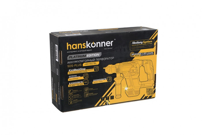 Аккумуляторный перфоратор Hanskonner PLATINUM HRH1827BL 4Дж, 3реж
