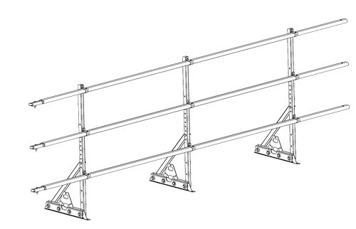 Ограждение кровельное PRESTIGE ZN NEXT фальц H-900/3,0м (3трубы) ГОСТ Р 53254-2009