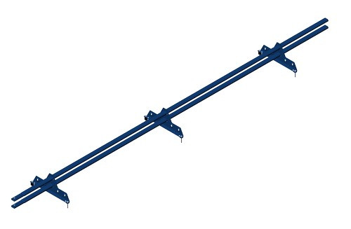 Снегозадержатель PROMO ZN 40*20 (овал) 3,0м 3 опоры