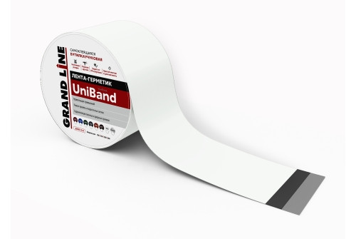 Лента герметизирующая Grand Line UniBand самоклеящаяся 10мх30см RAL 9003 белая